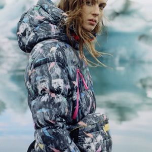 Hunter Boots Orig A-Line Puffer Jacket Storm Camo